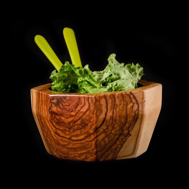 Saladier irrégulier - Le travail Artisanal du Bois d'Olivier 
