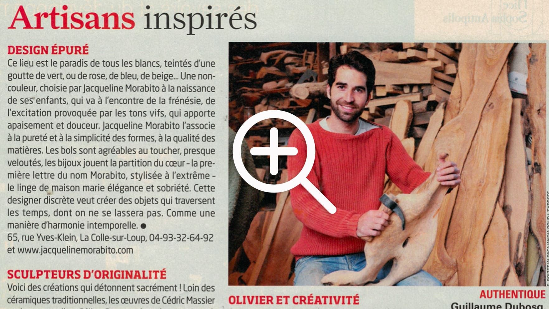 Article sur Guillaume Dubosq Livre Byblos Restaurant